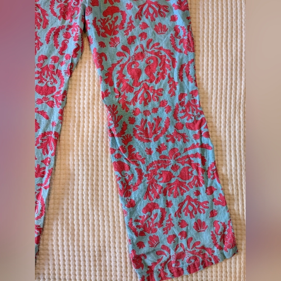 Lilly Pulitzer Linen Beach Resort Pants Shorely Blue Don't Be Shelfish Size XL - Picture 12 of 15